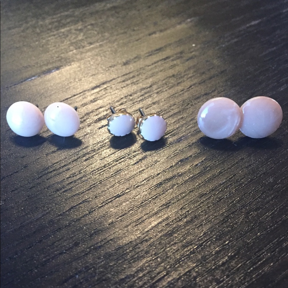 Trio of Light Pink Forever 21 Earrings